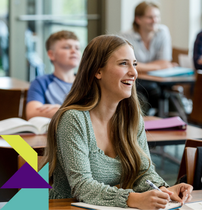 Girl sitting in class
