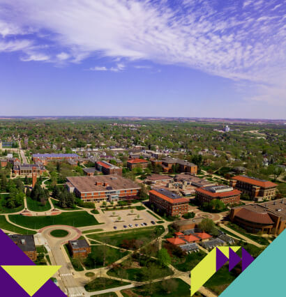Overhead view of campus