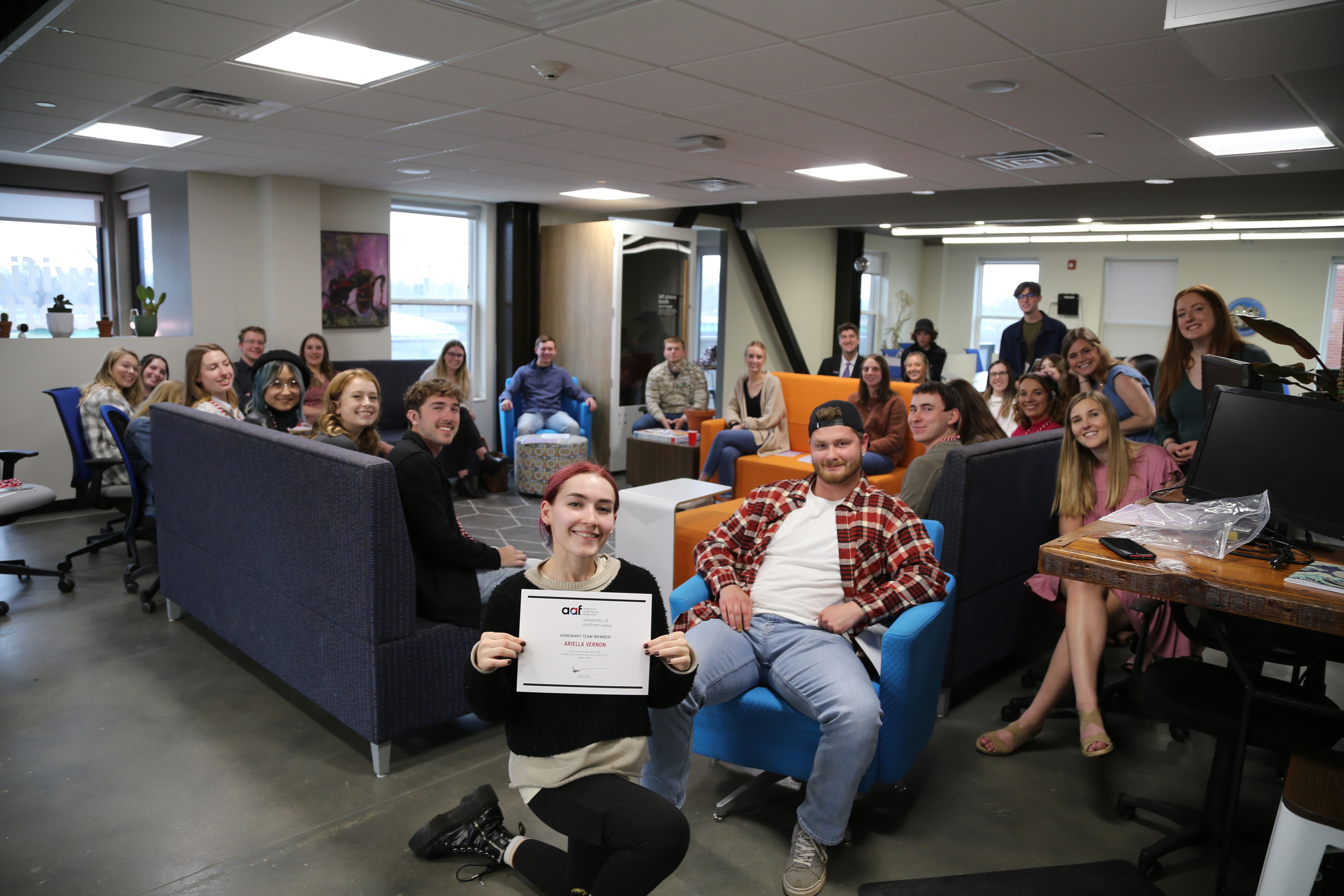 Students at award night